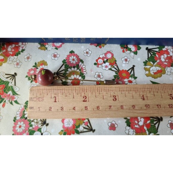 Cloisonne Floral Stick Pin - Picture 10 of 10